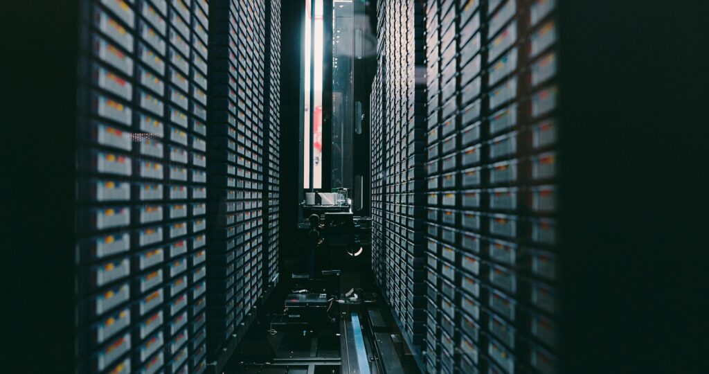Shot of an empty server room